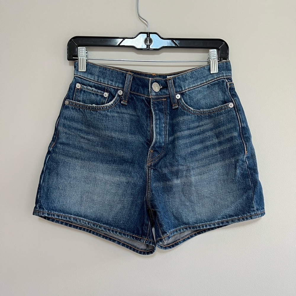 Rag & Bone Maya High-Rise Shorty Short in Charlock Blue, size 26 - Picture 3 of 11